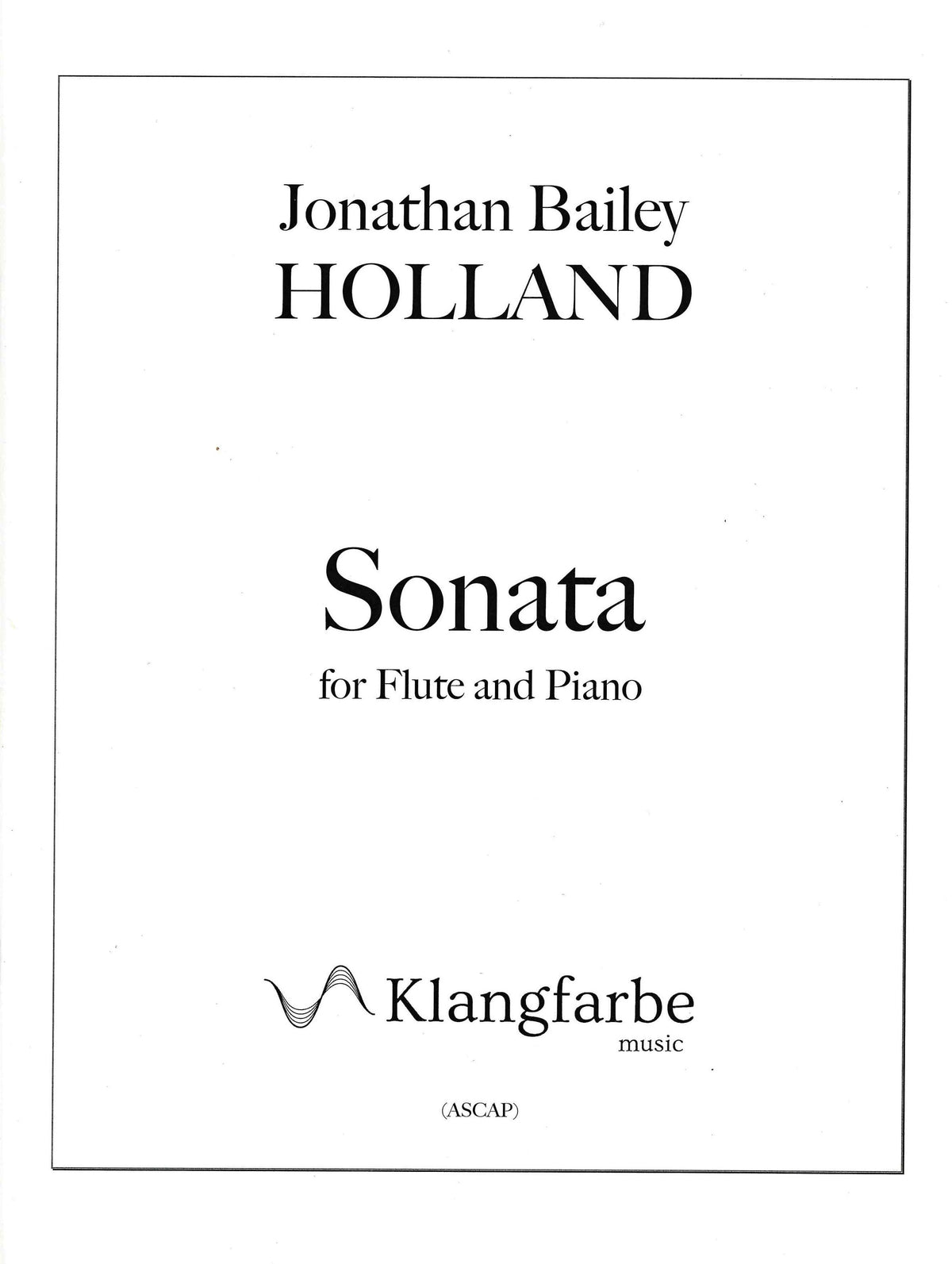 Holland: Flute Sonata