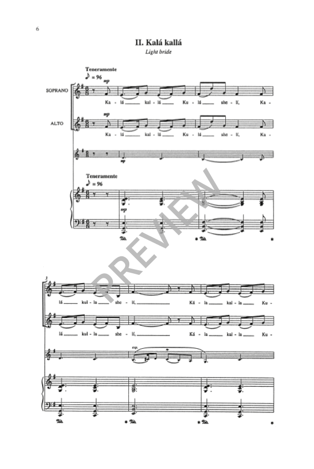 Whitacre: 5 Hebrew Love Songs (Version for SA Choir)