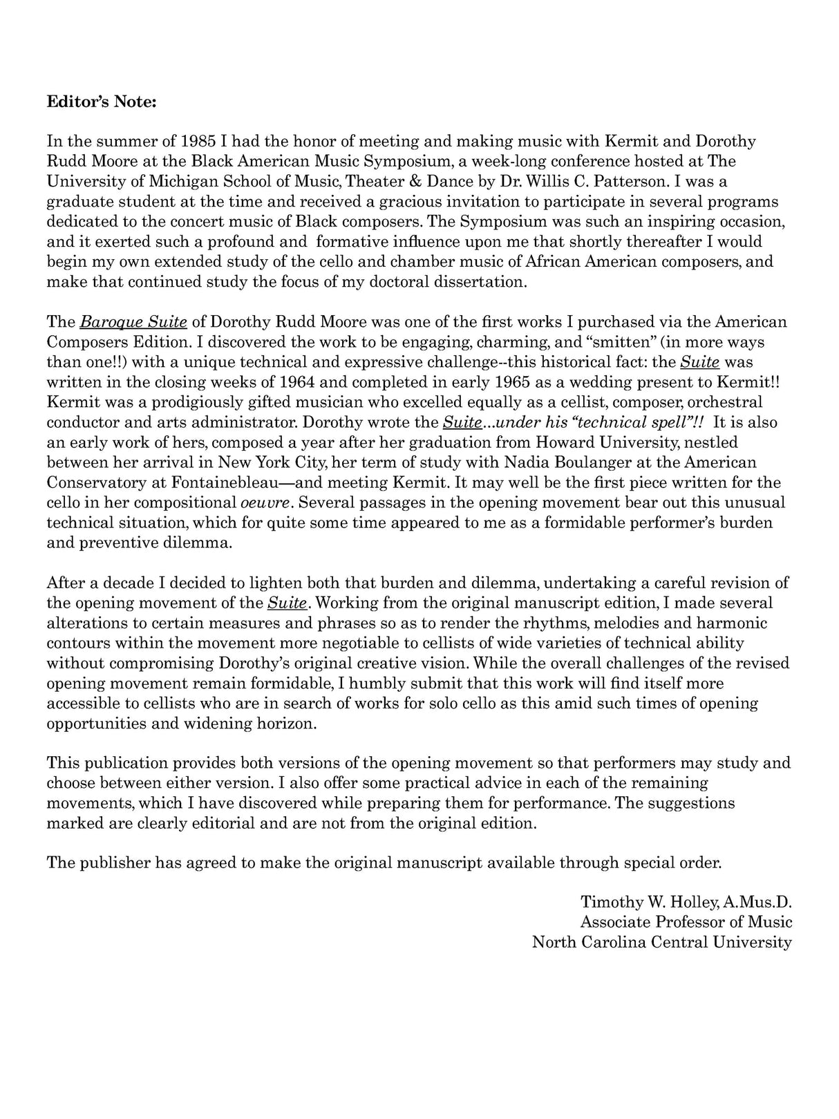 Moore: Baroque Suite