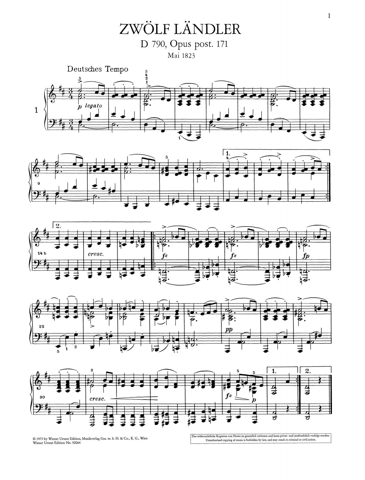 Schubert: Ländlers, Écossaises, Minuets