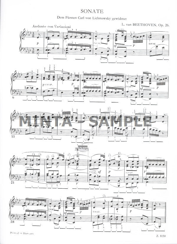 Beethoven: Piano Sonata No. 12 in A-flat Major, Op. 26