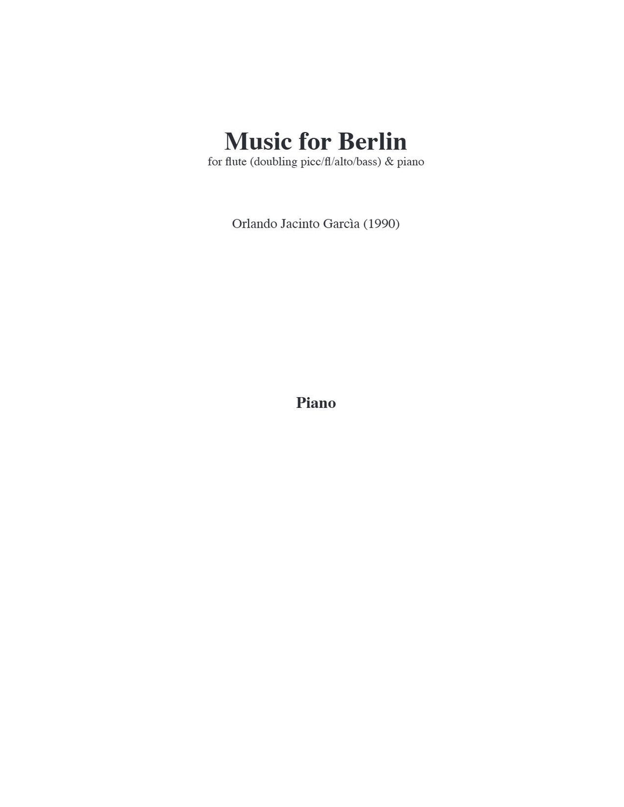 García: Music for Berlin
