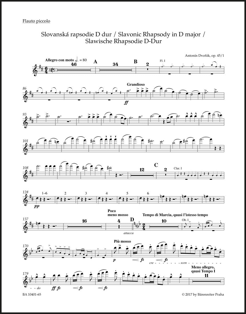 Dvořák: Slavonic Rhapsody in D Major, Op. 45, No. 1