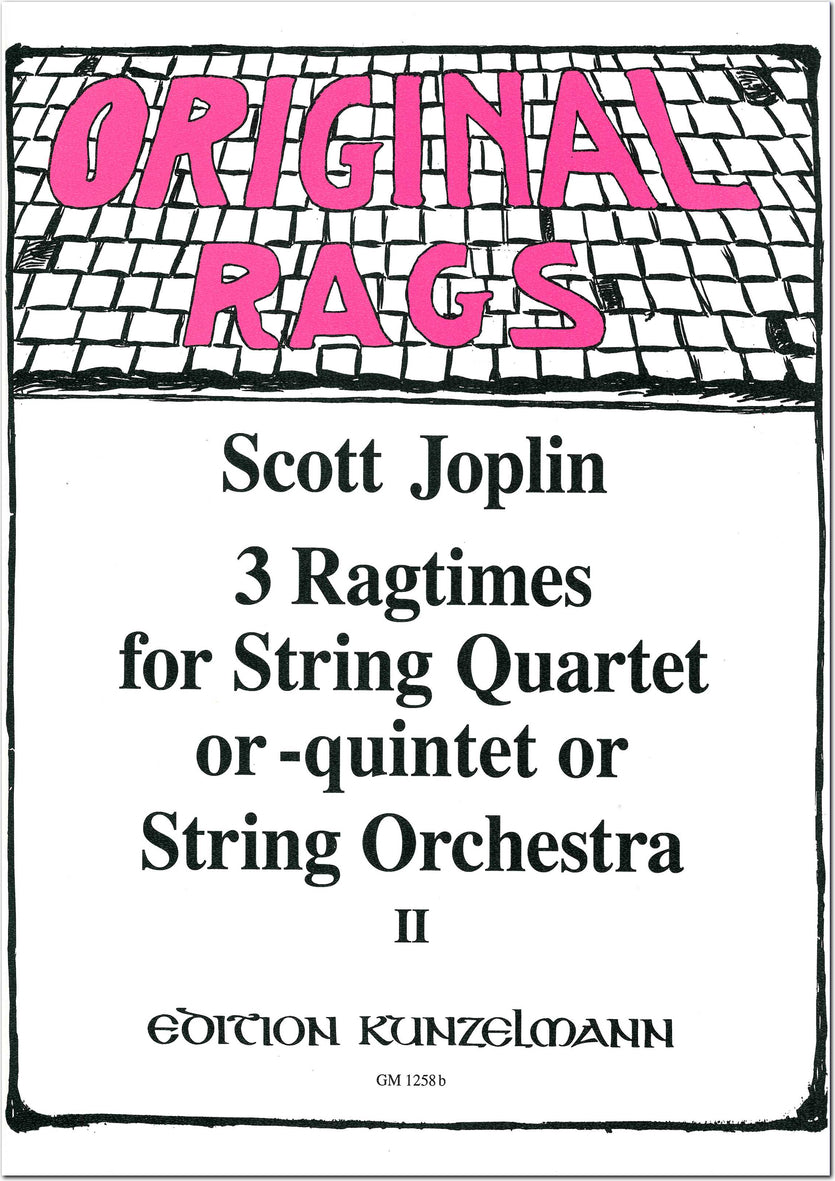 Joplin: 3 Ragtimes for String Quartet or String Orchestra - Volume 2