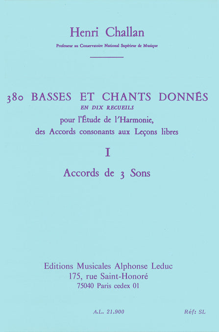 Challan: Basses et Chants Donnés - 1a (Accord de 3 sons)