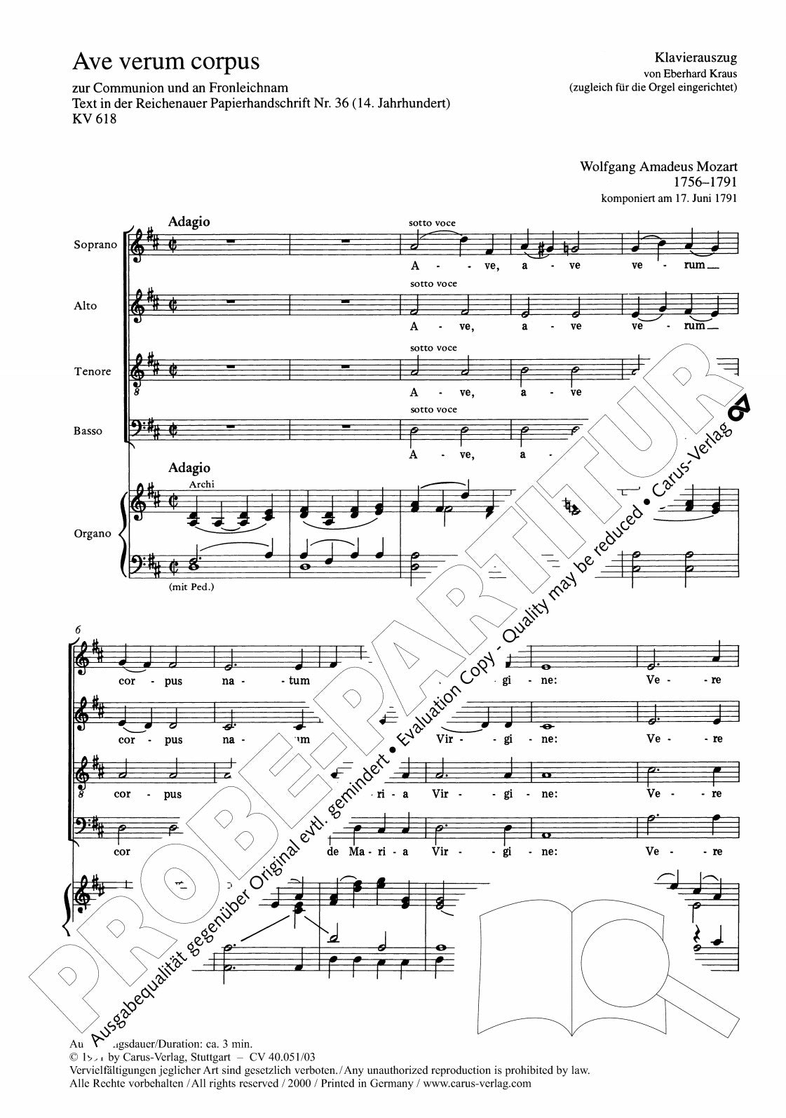 Mozart: Ave verum corpus, K. 618