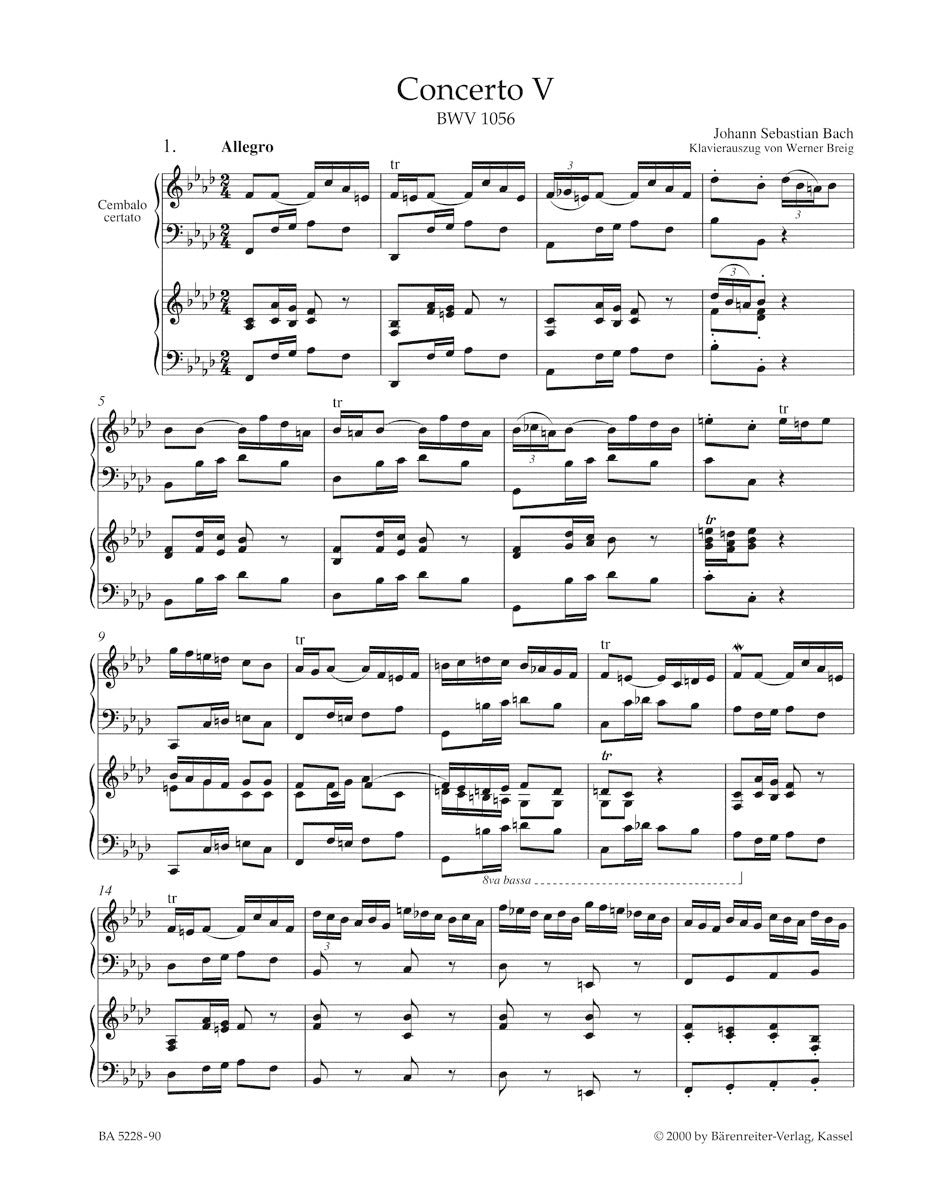 Bach: Harpsichord Concerto No. 5 in F Minor, BWV 1056