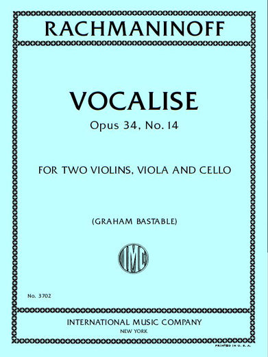 Rachmaninoff: Vocalise, Op. 34, No. 14 (arr. for string quartet)