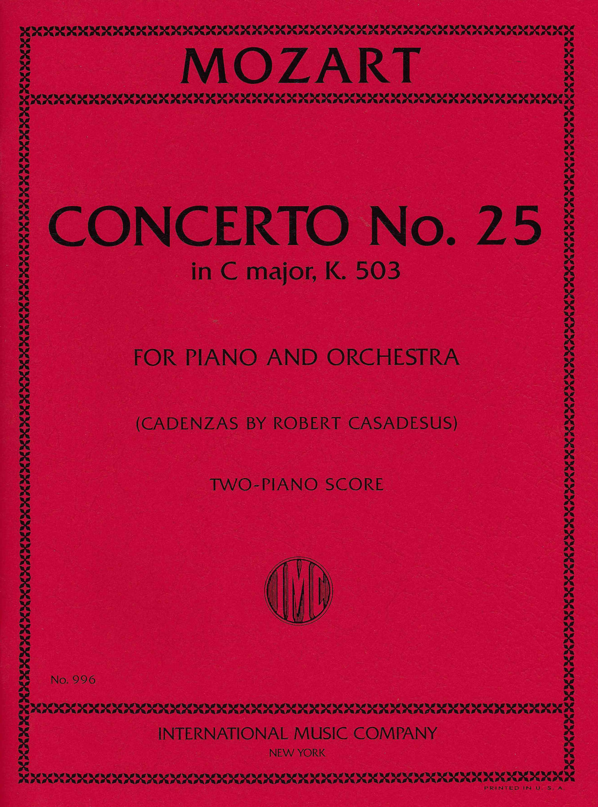 Mozart: Piano Concerto No. 25 in C Major, K. 503