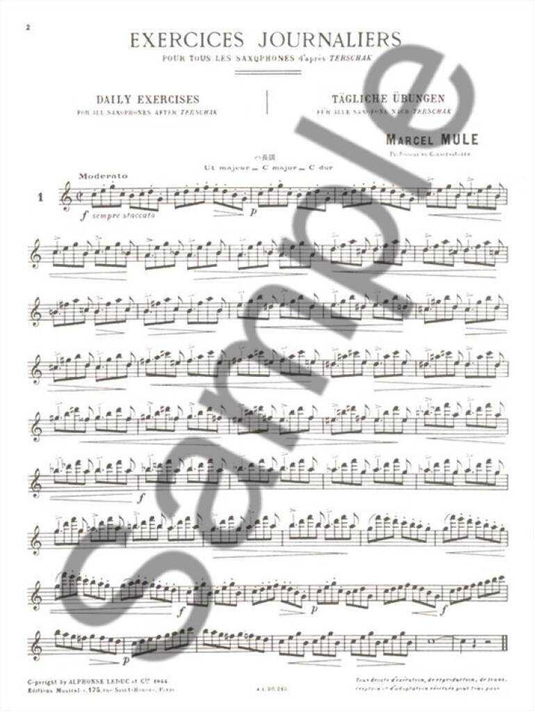 Mule: Daily Exercises for All Saxophones