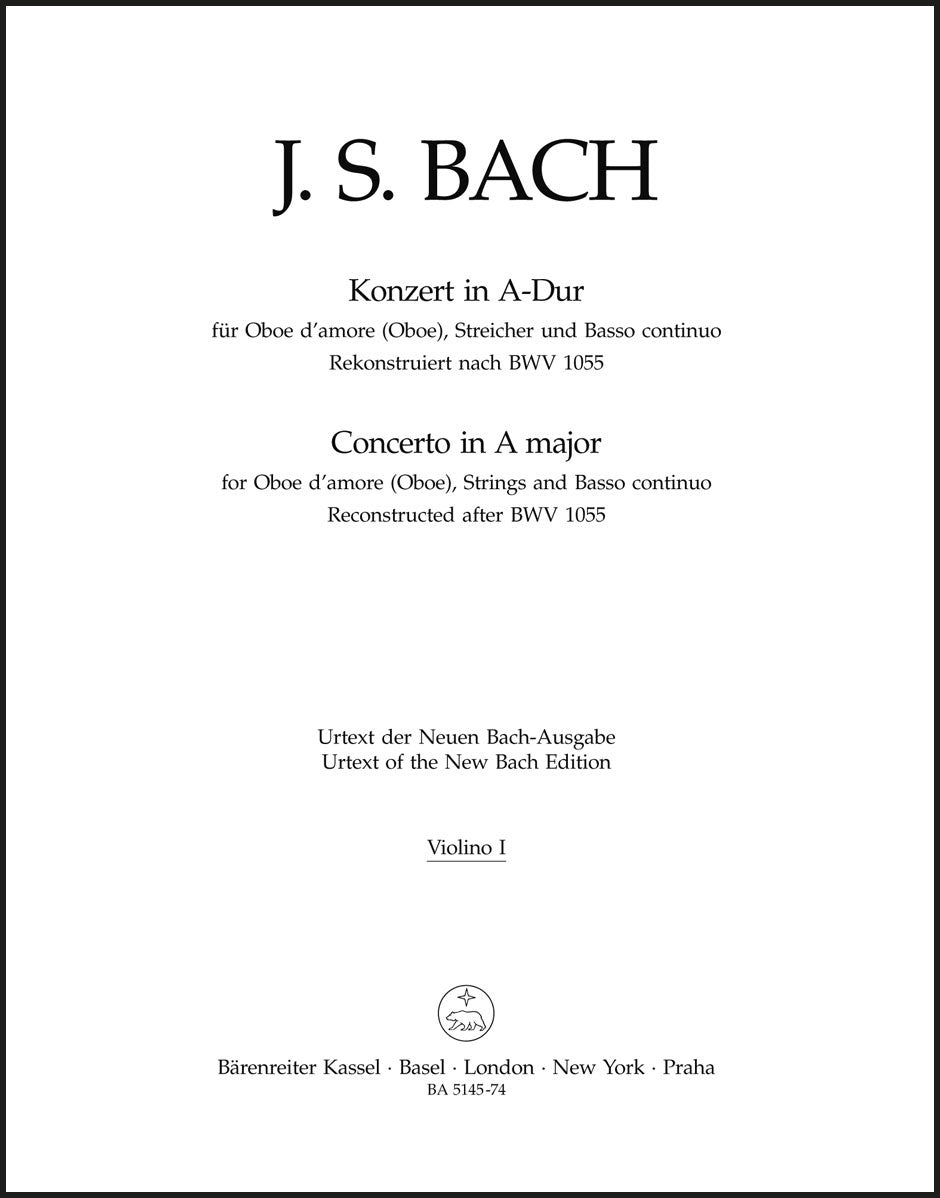 Bach: Oboe Concerto in A Major