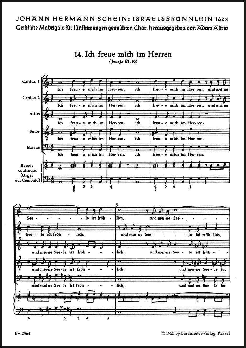 Schein: Ich freue mich im Herren