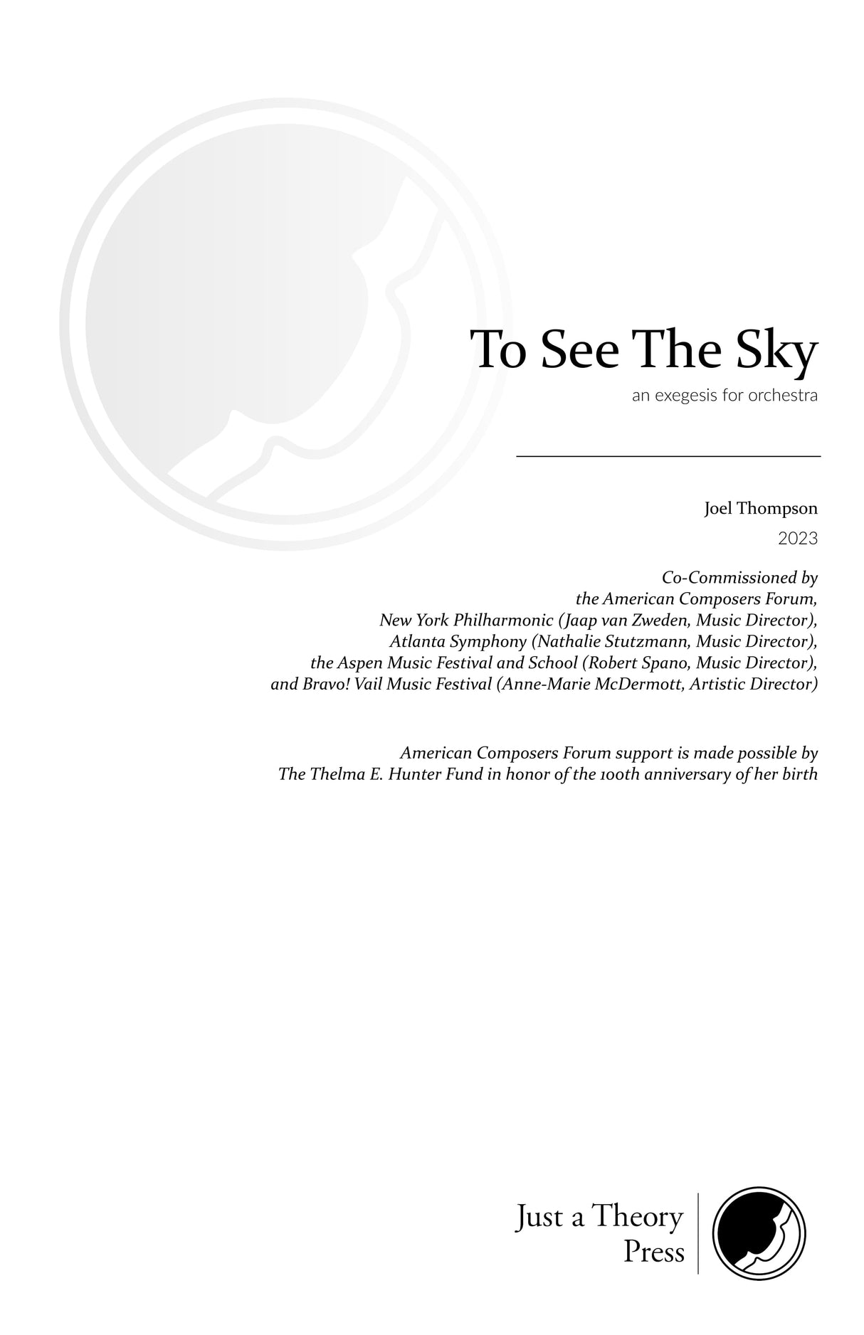 Thompson: To See The Sky