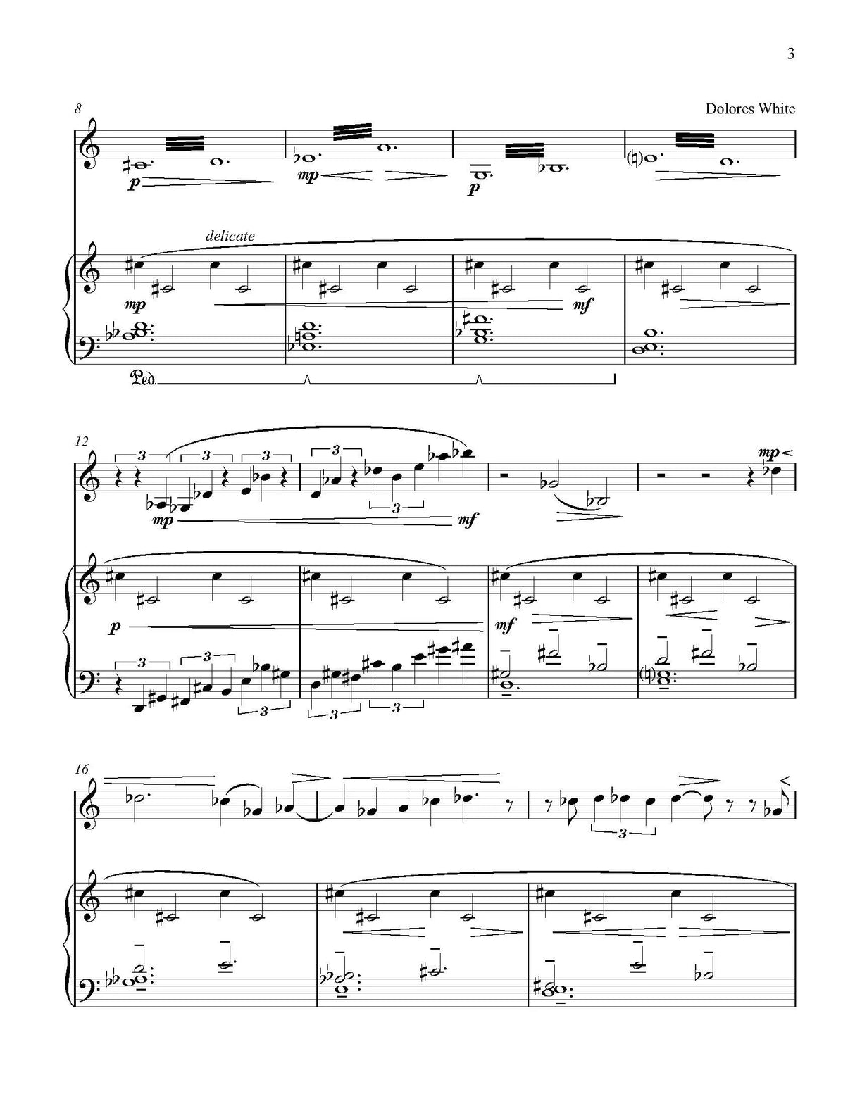 White: Dream (Version for Clarinet and Piano)