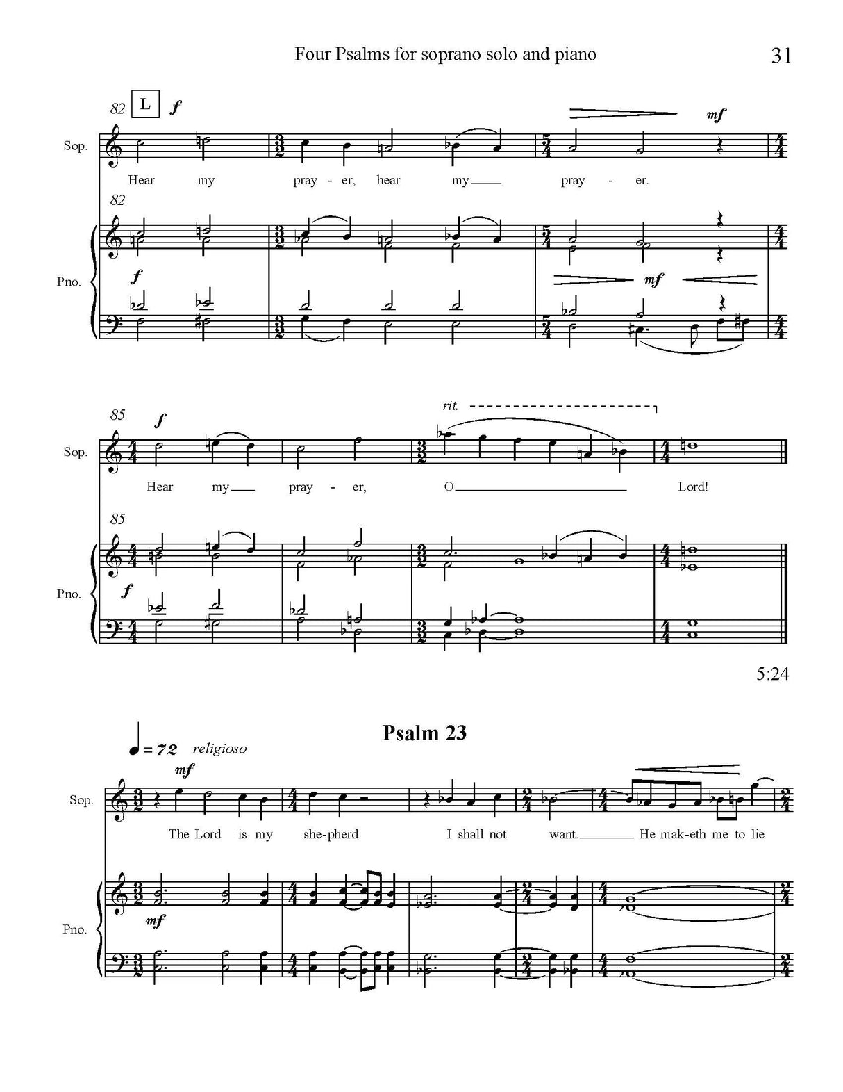 D. Richardson: 4 Psalms