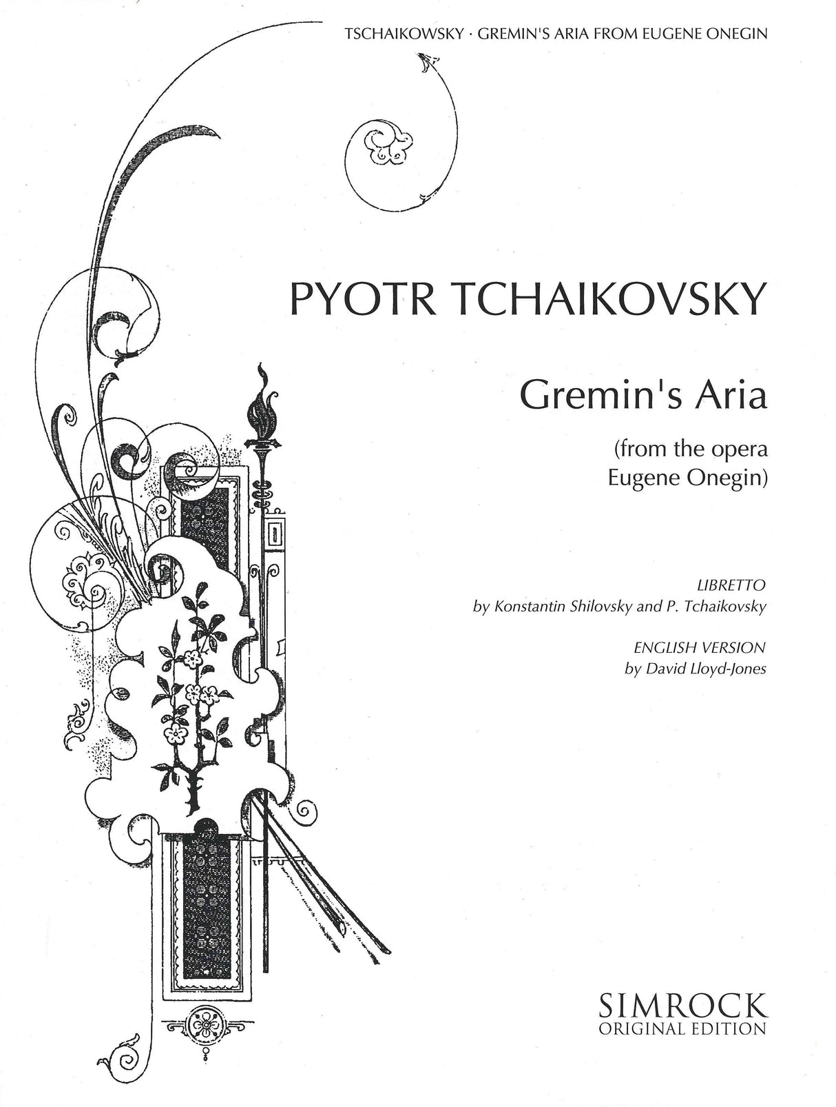 Tchaikovsky: Gremin's Aria, Op. 24, No. 20