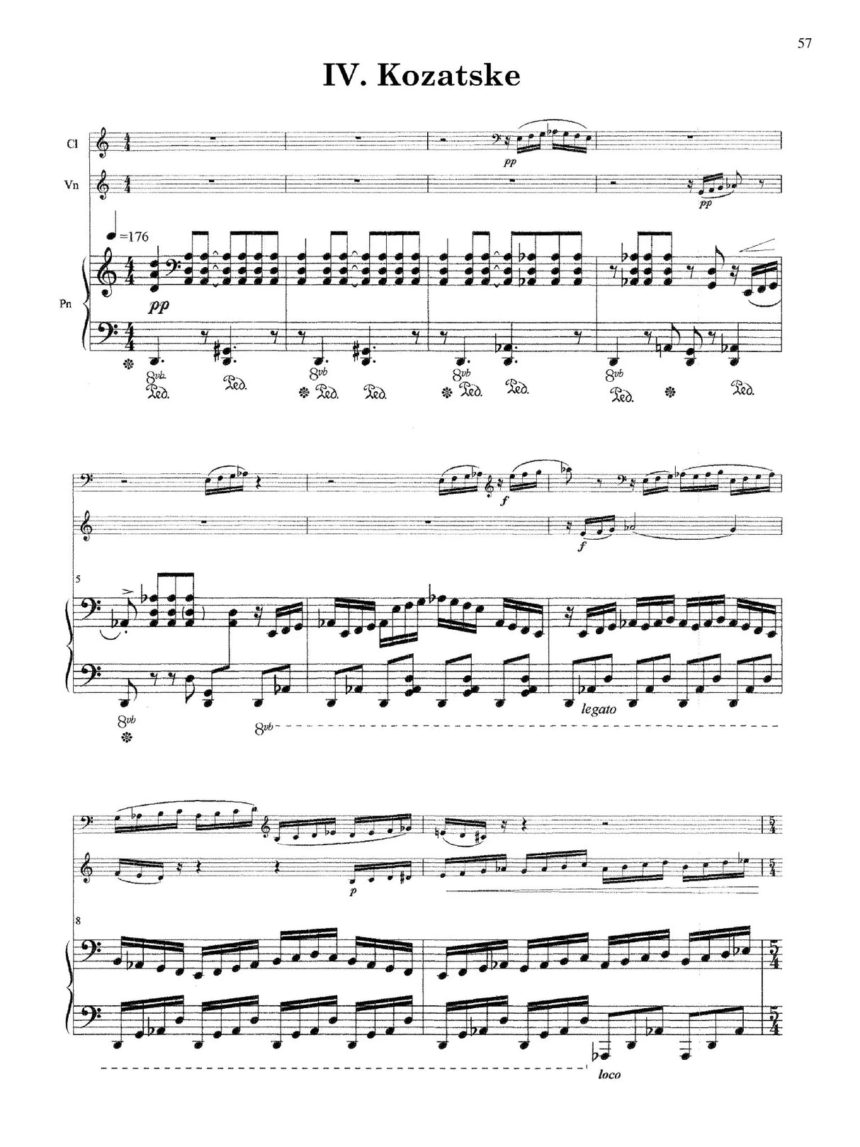 Schoenfeld: Trio for Clarinet, Violin and Piano