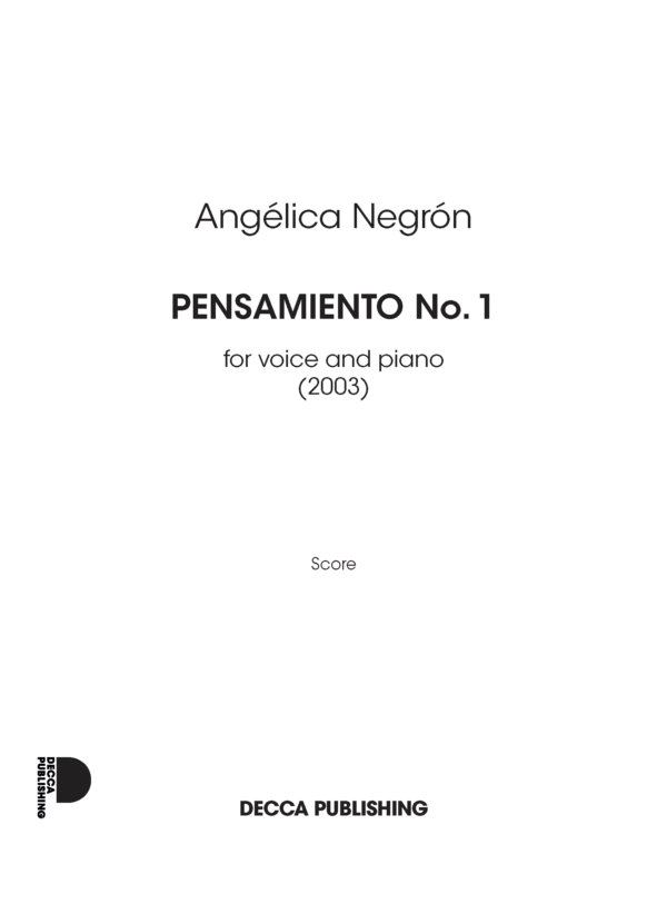 Negrón: Pensamiento No. 1