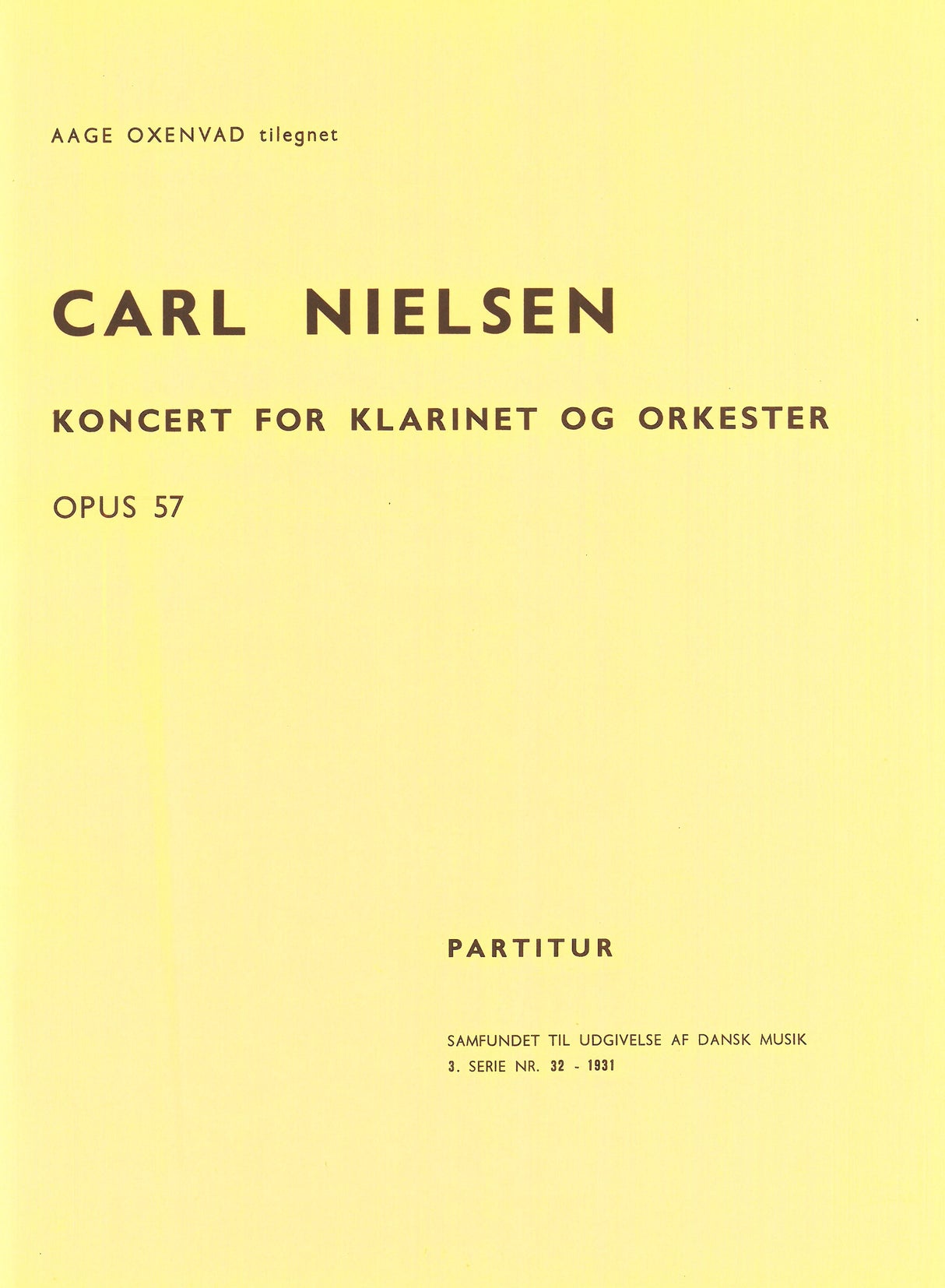 Nielsen: Clarinet Concerto, Op. 57