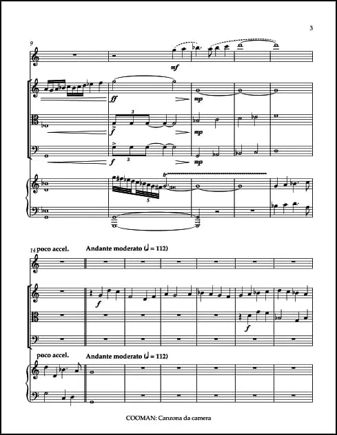 Cooman: Canzona da camera
