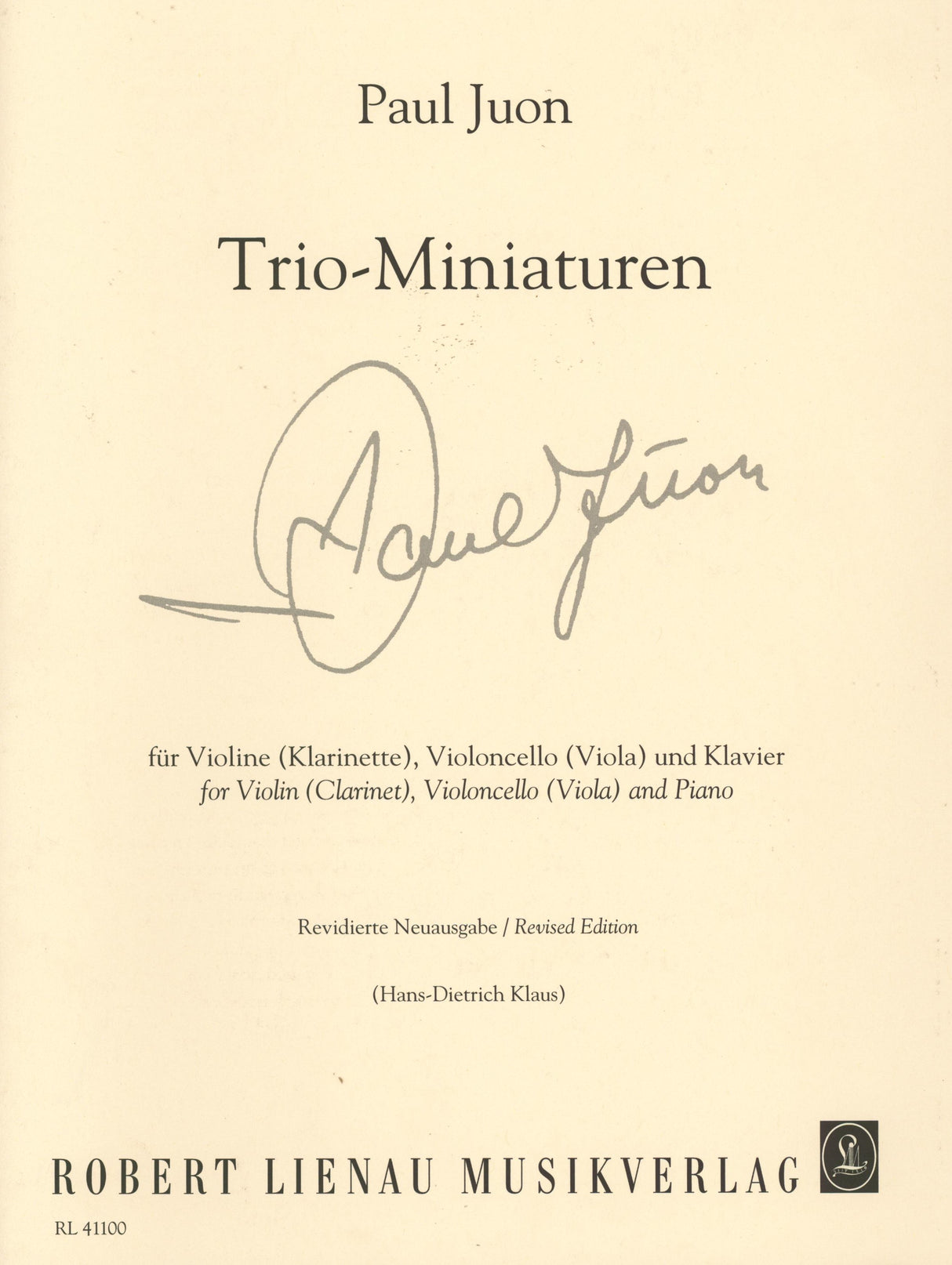 Juon: Trio Miniatures