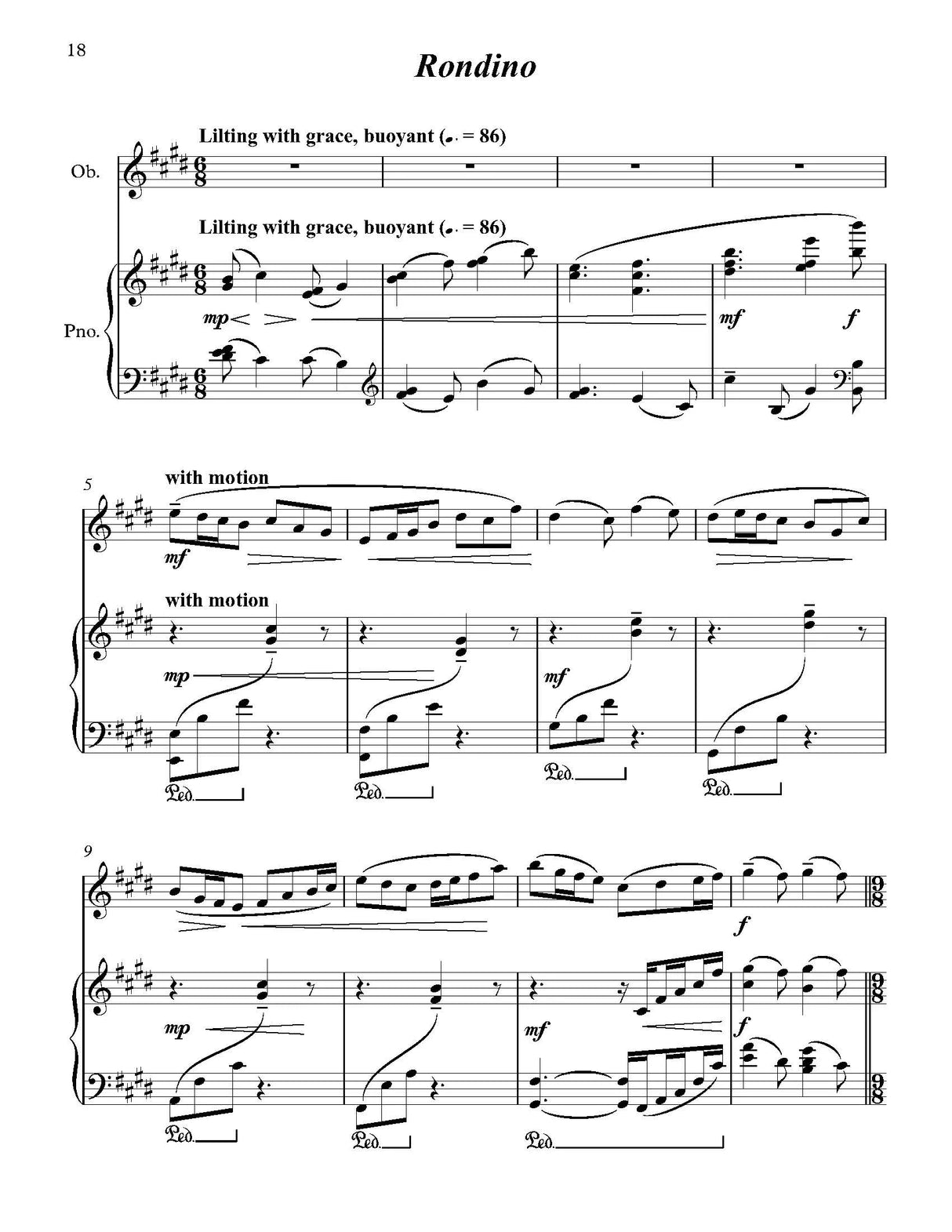 White: Intermezzo, Allegro, and Rondino