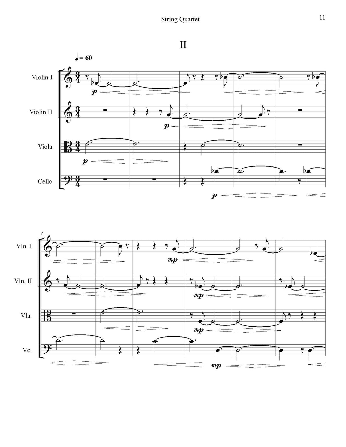 Howe: String Quartet