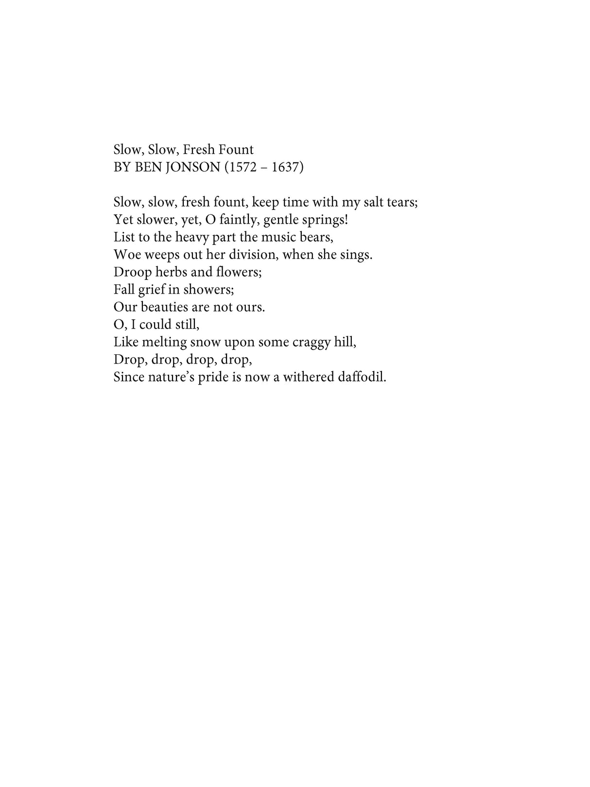 Eaton: Song To Elizabeth Bowen