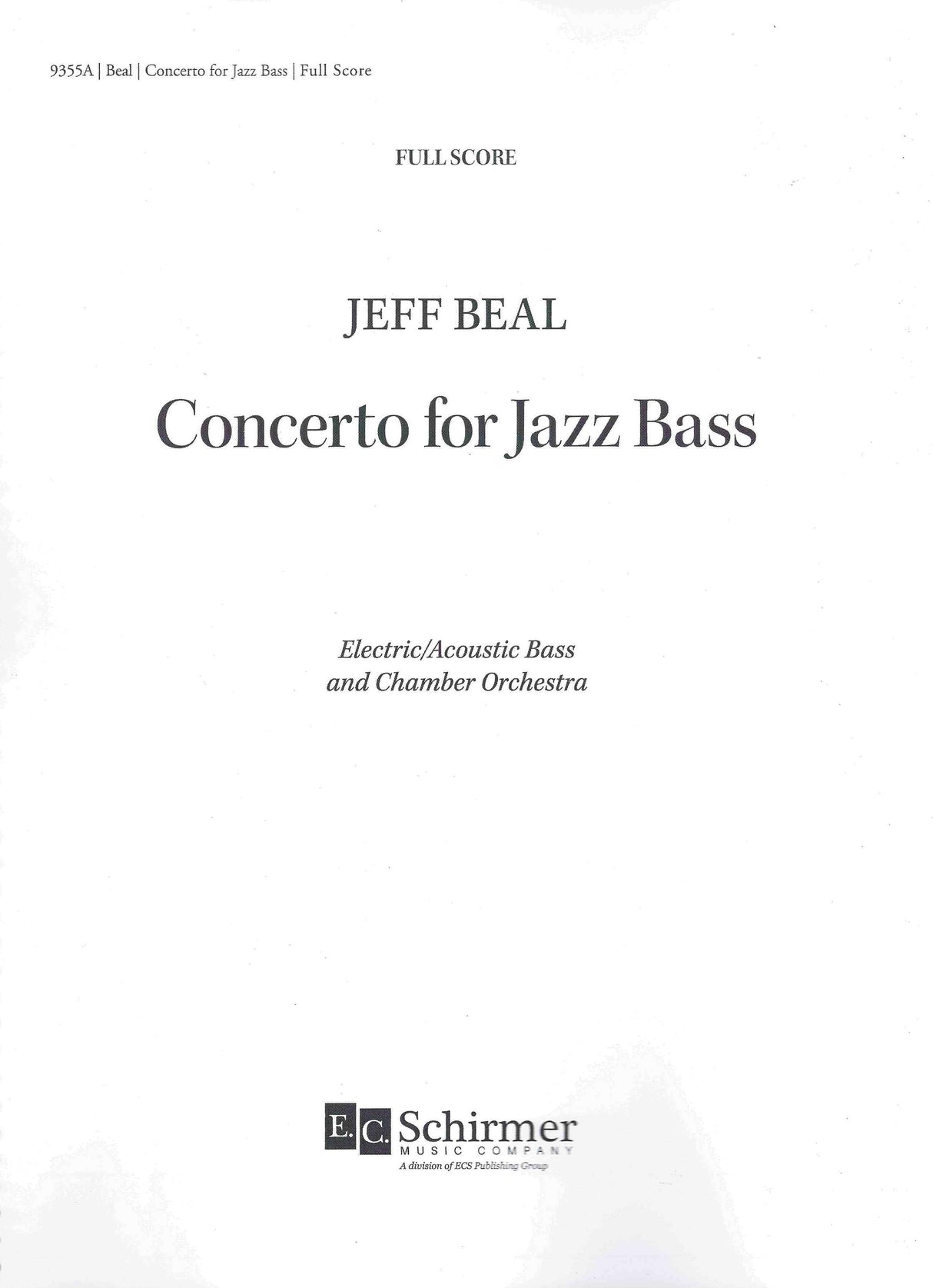 Beal: Concerto for Jazz Bass