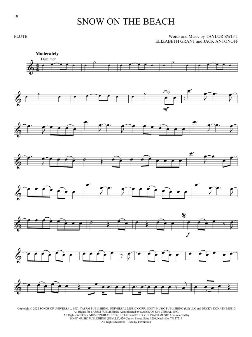 Taylor Swift: Selections from Midnights & The Tortured Poets Department - Flute