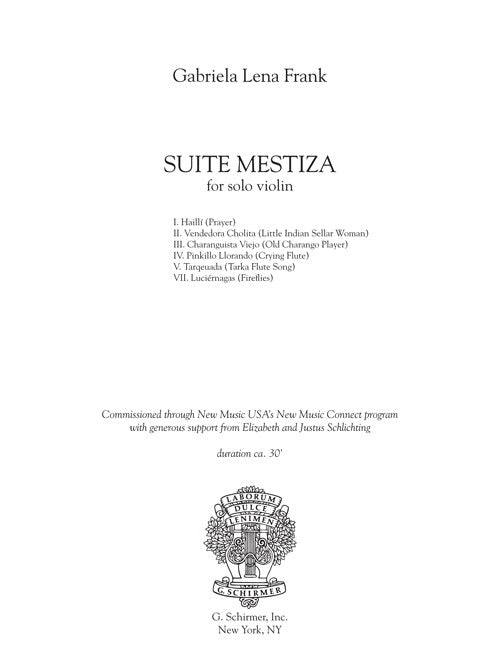 Frank: Suite Mestiza