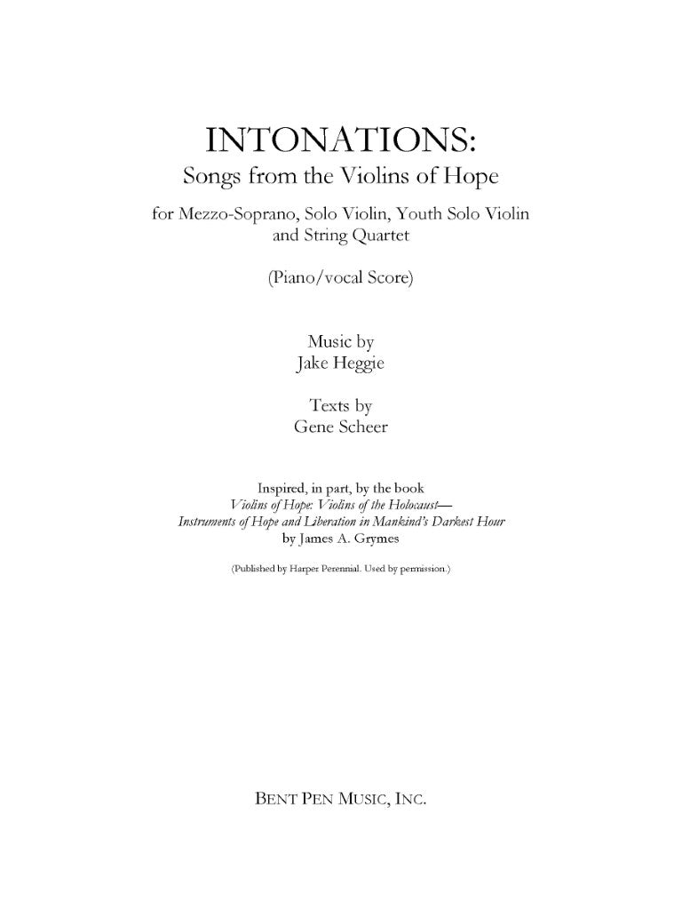 Heggie: Intonations