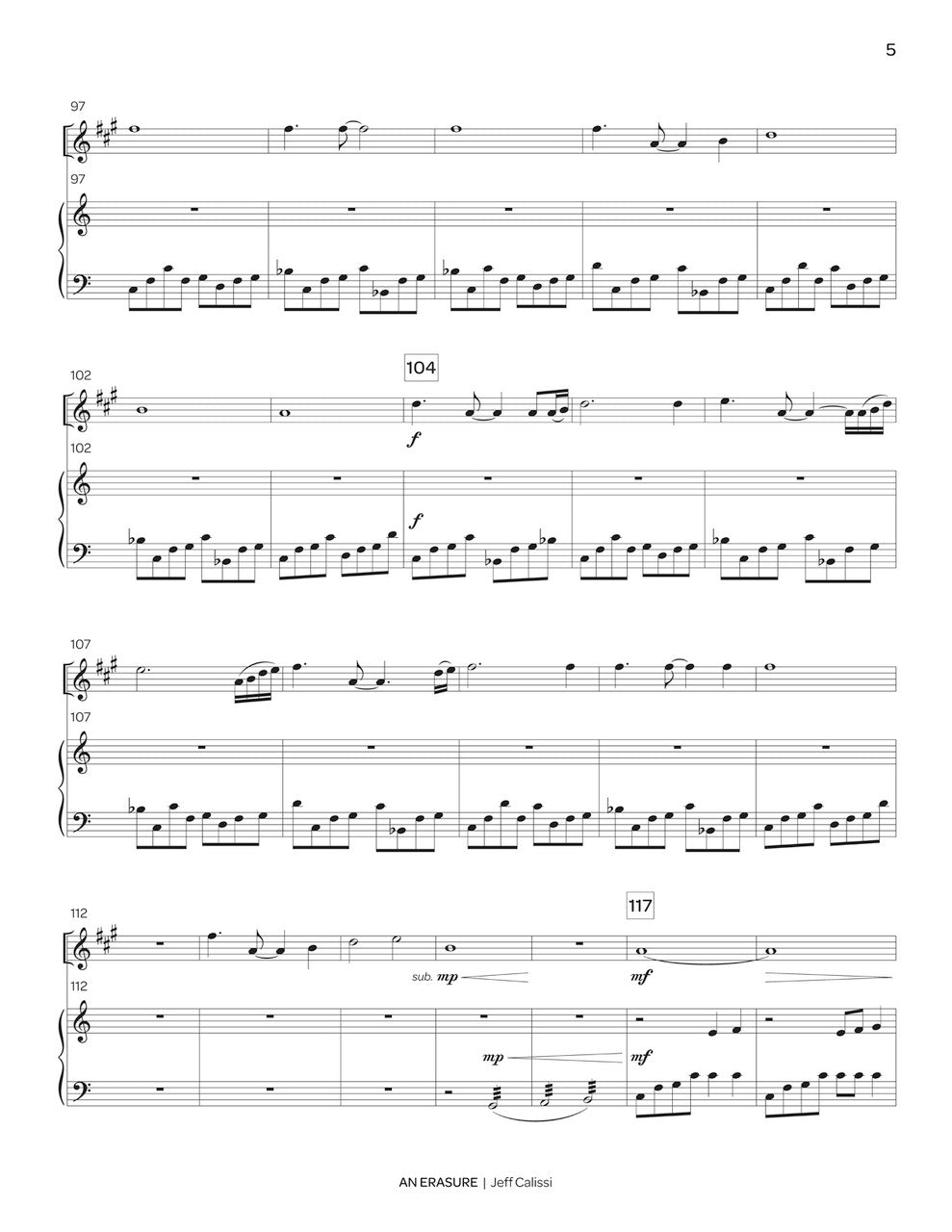 Calissi: An Erasure (Duet for Alto Sax & Marimba)