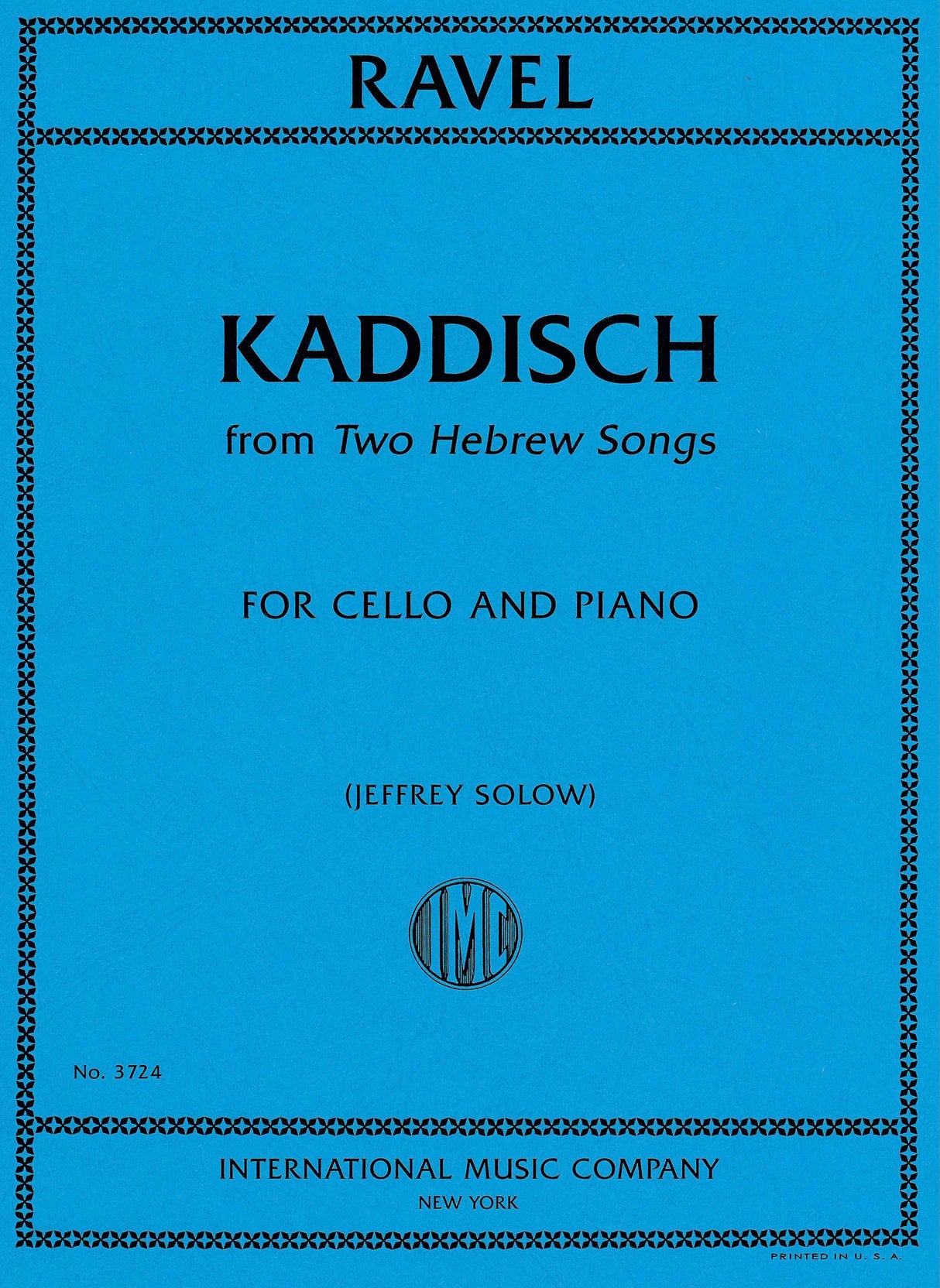 Ravel: Kaddisch from Deux mélodies hébraïques (arr. for cello & piano)
