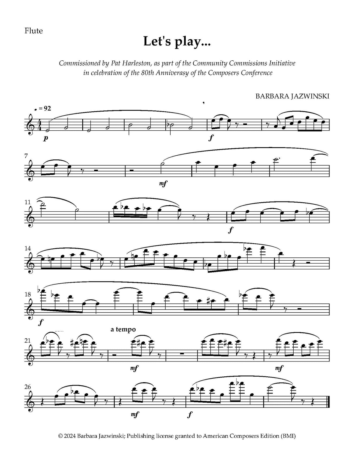 Jazwinski: Let's Play...