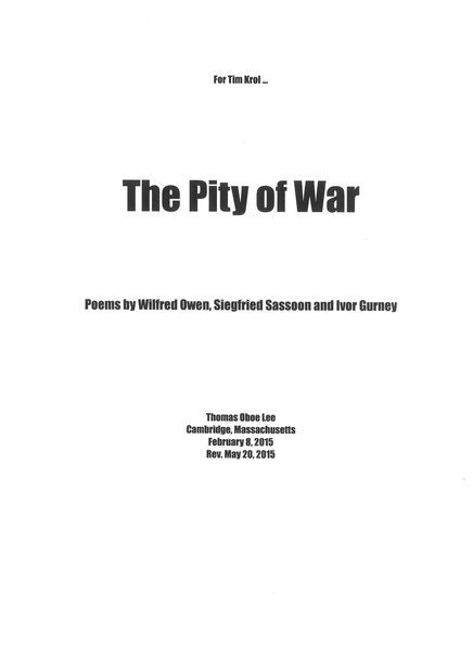 T.O. Lee: The Pity of War