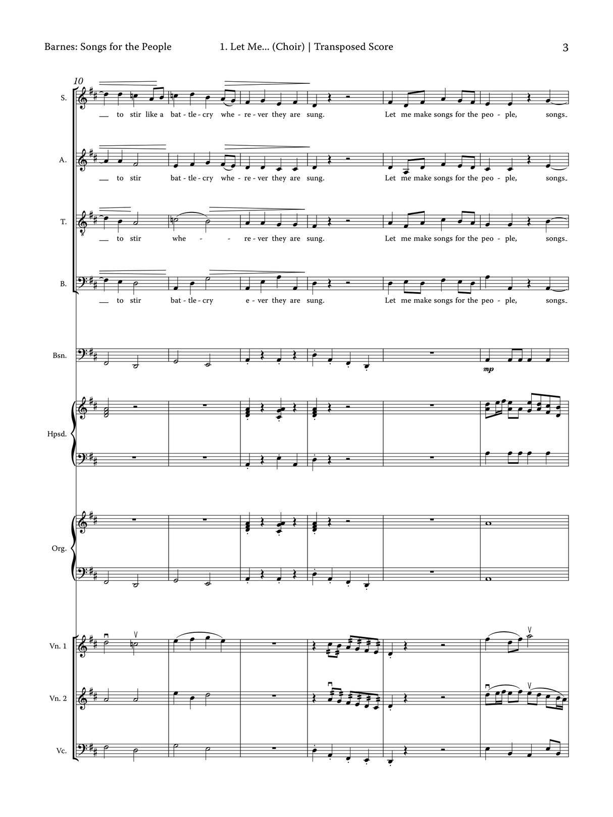 Barnes: Songs for The People