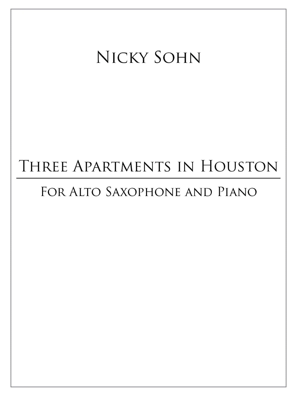 Sohn: Three Apartments in Houston