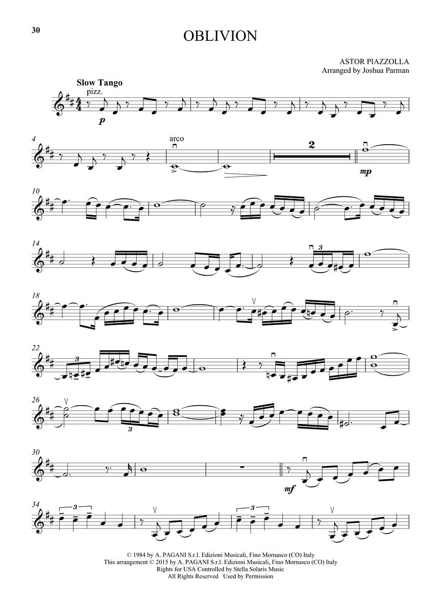 Piazzolla: 25 Tangos (arr. for violin and piano)