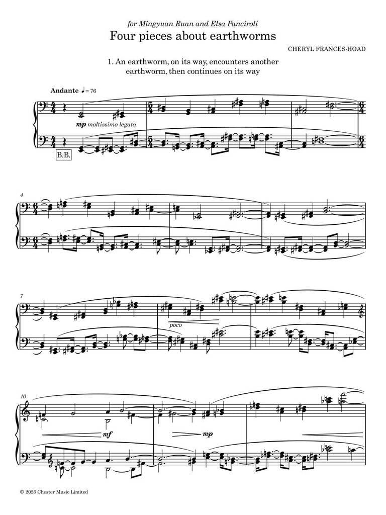 Frances-Hoad: 4 pieces about earthworms