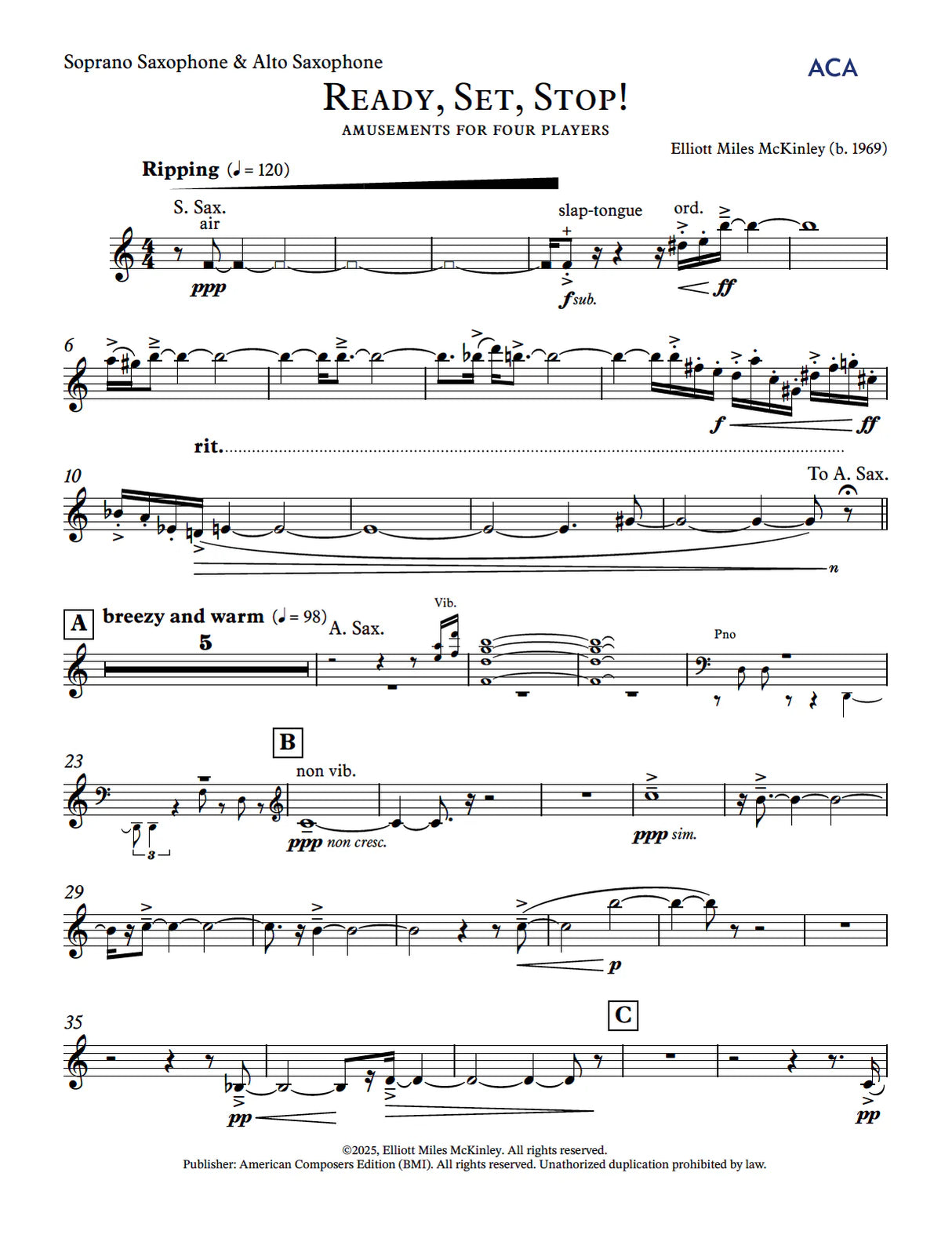 E.M. McKinley: Ready, Set, Stop!