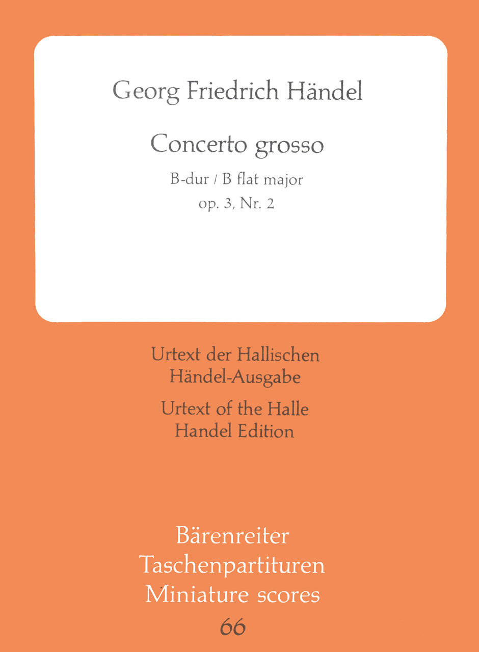 Handel: Concerto grosso in B-flat Major, HWV 313, Op. 3, No. 2