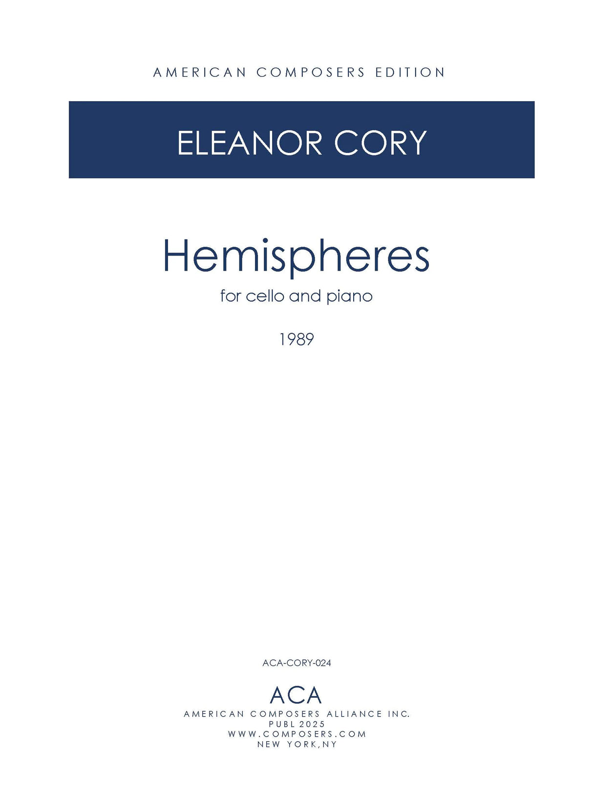 Cory: Hemispheres