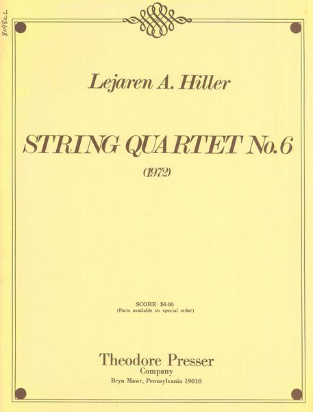 L. Hiller: String Quartet No. 6
