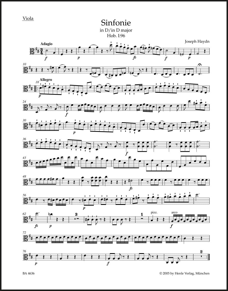 Haydn: Symphony in D Major, Hob. I:96