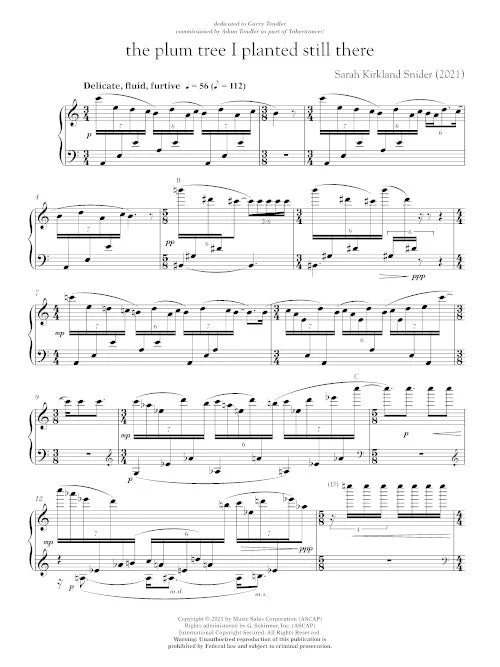 Snider: the plum tree I planted still there