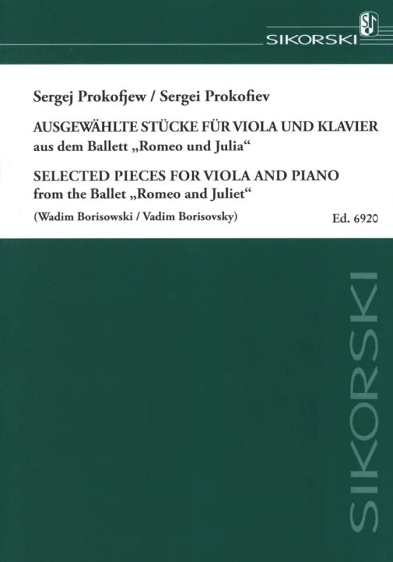 Prokofiev: 8 Pieces from Romeo and Juliet (arr. for viola & piano)