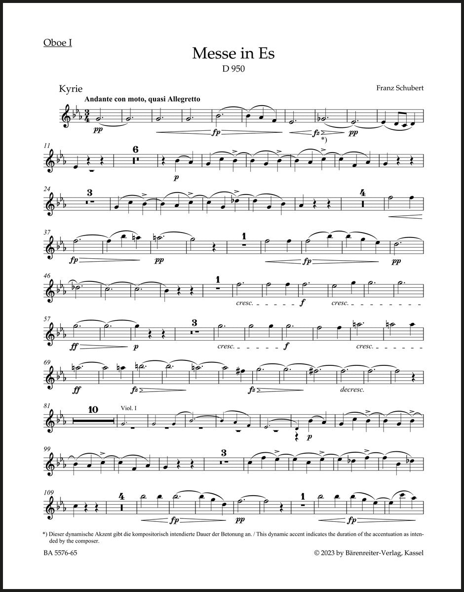 Schubert: Mass in E-flat Major, D 950