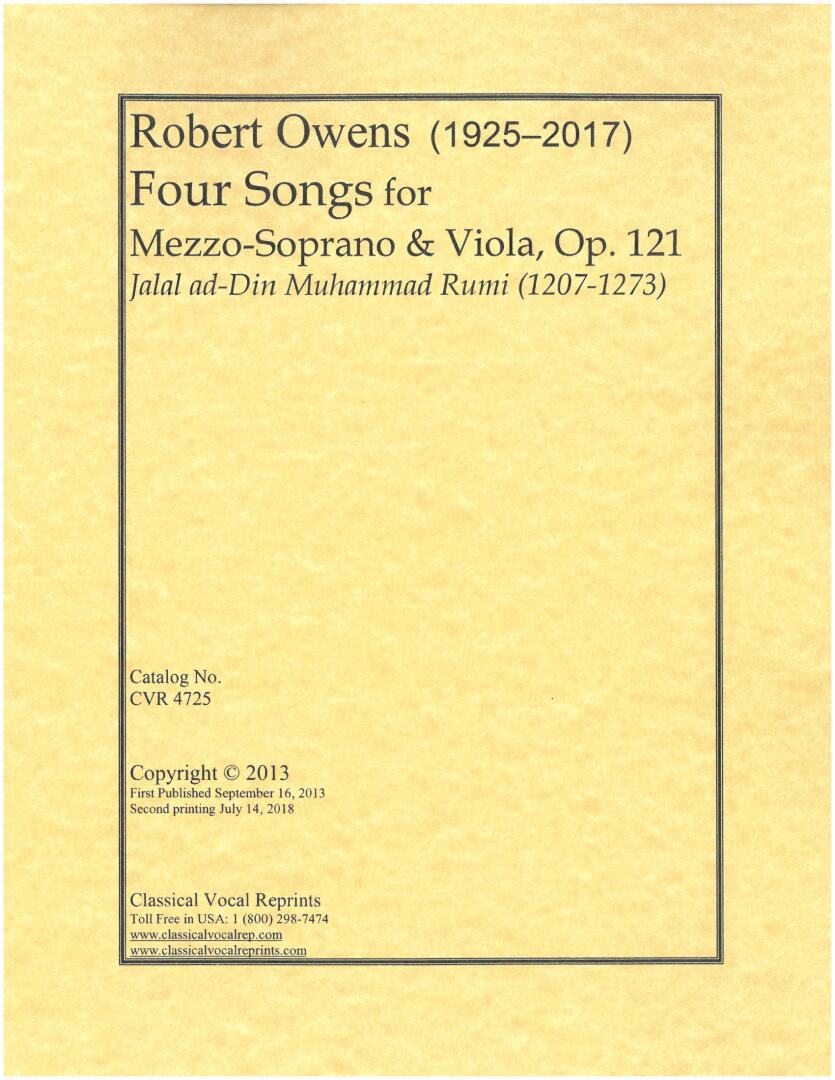 Owens: 4 Songs, Op. 121