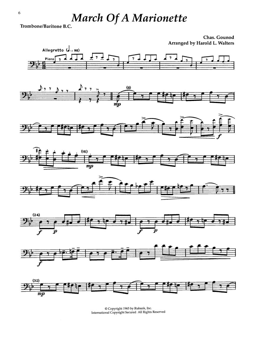 Rubank Book of Trombone/Baritone B.C. Solos